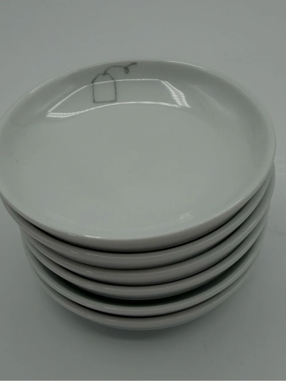 Crate & Barrel KAHLA Germany Tea Bag Holders White Porcelain 4” Set of 6